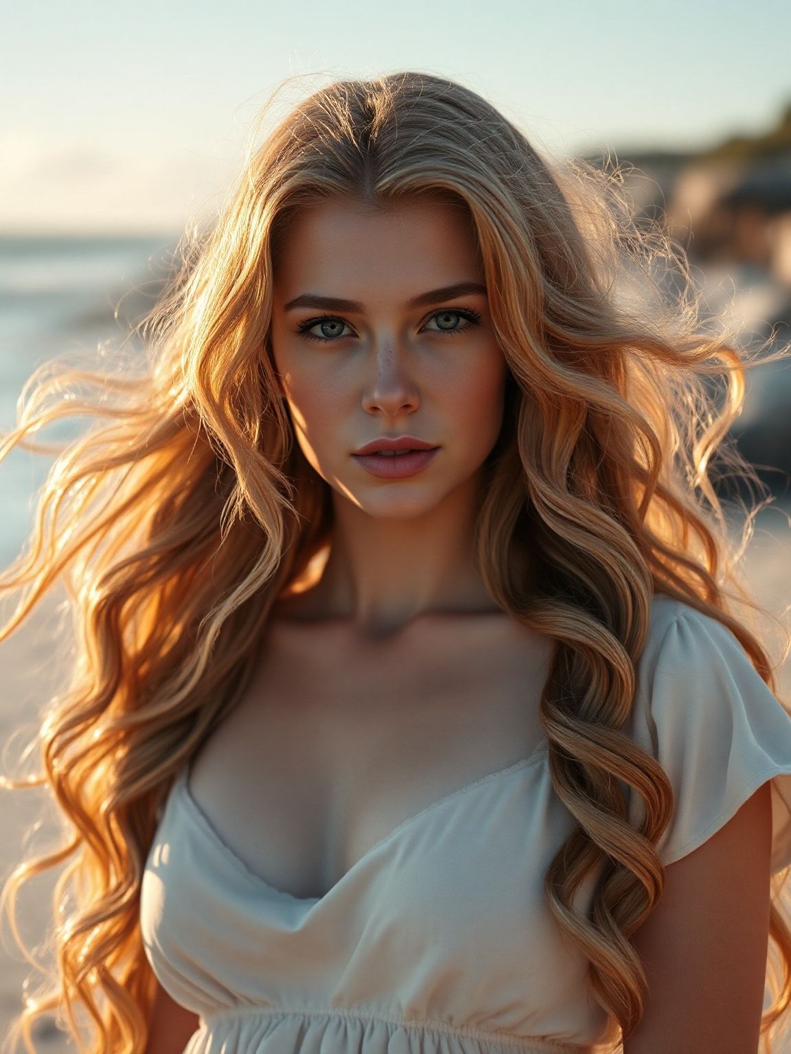 Long Beach Wavy hairstyle