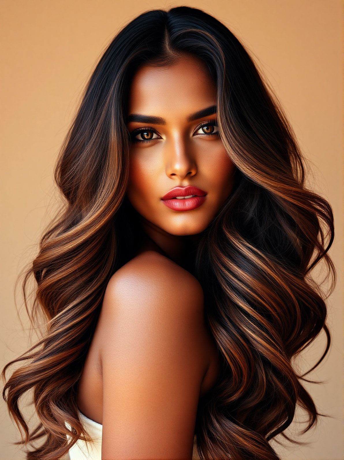 Long beach waves hairstyle