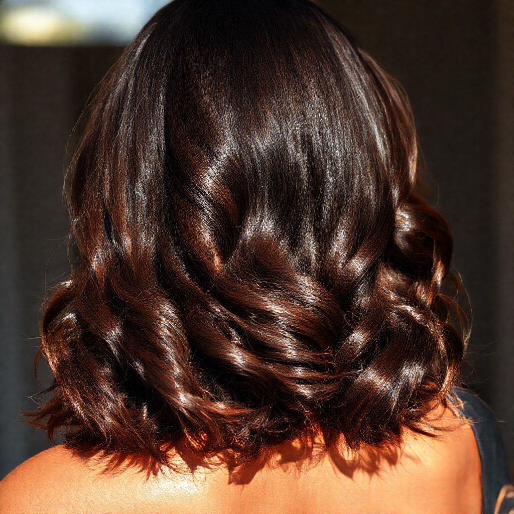 Short loose waves hairstyle indian